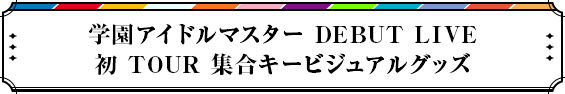 学園アイドルマスター DEBUT LIVE 初 TOUR 集合キービジュアルグッズ